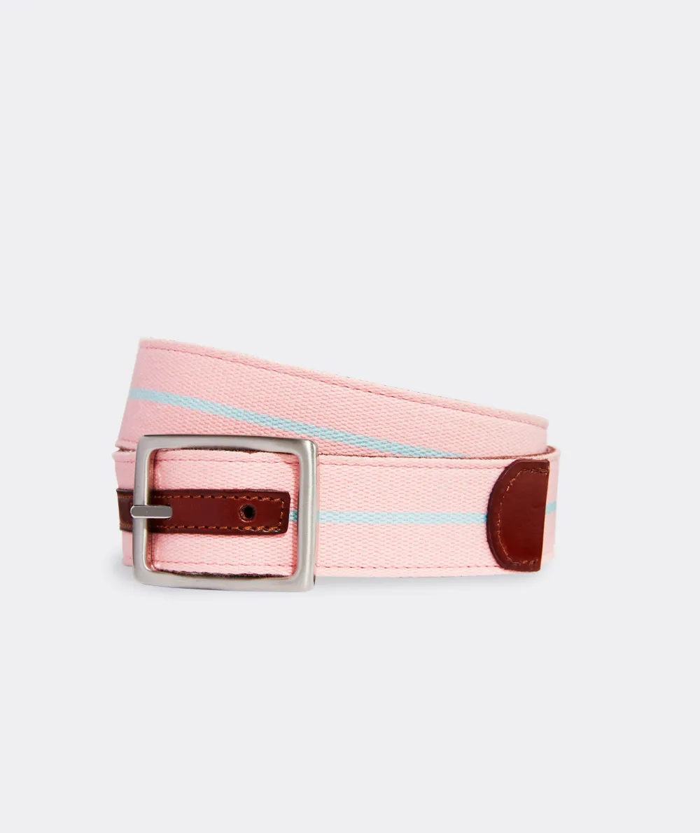 Leather & Webbing Reversible Belt