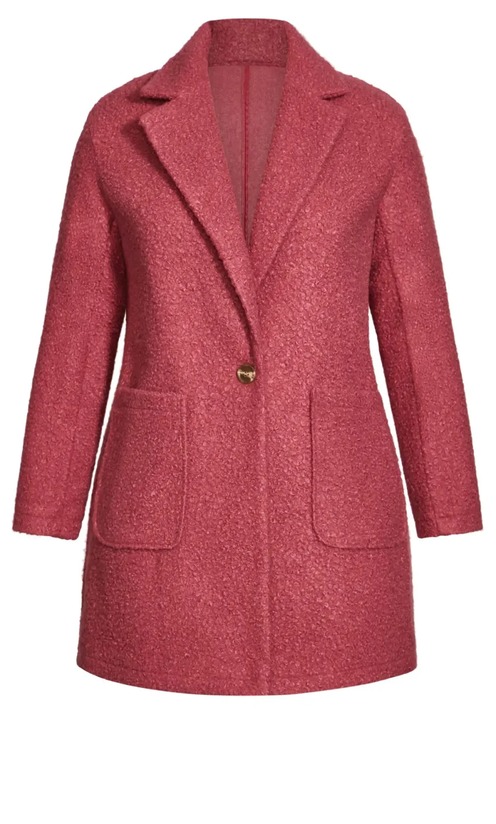Evans Pink Boucle Coat