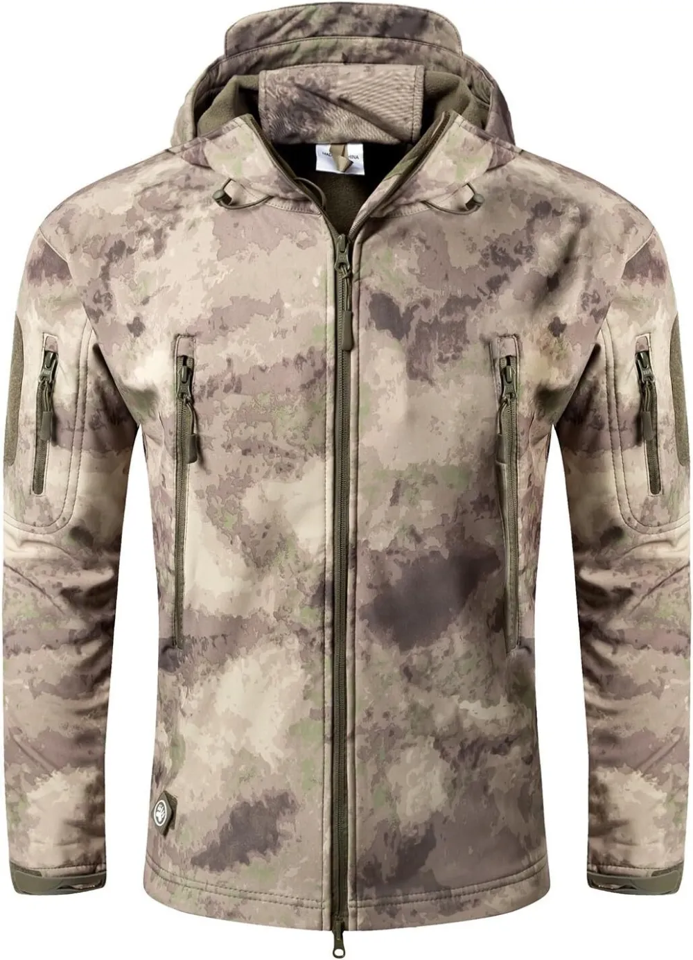 Men's Military Tactical Jackets Softshell Winter Warm Fleece Hooded Coat Outdoor Hiking Hunting Jacket