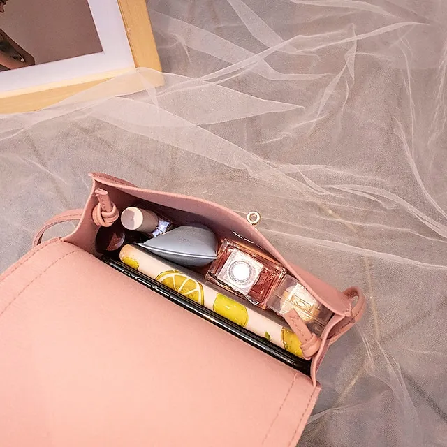 Summer New Women's Messenger Bag Fashion All-match Small Square Bag Trend Mesh Bag Hit Color One-shoulder Mobile Phone Bag