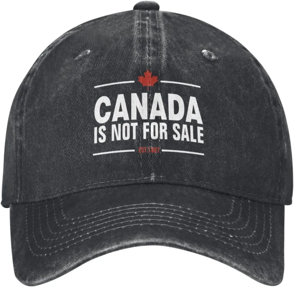 Canada is Not for Sale Trucker Hat for Dad Golf Cotton Washed Denim Baseball Caps