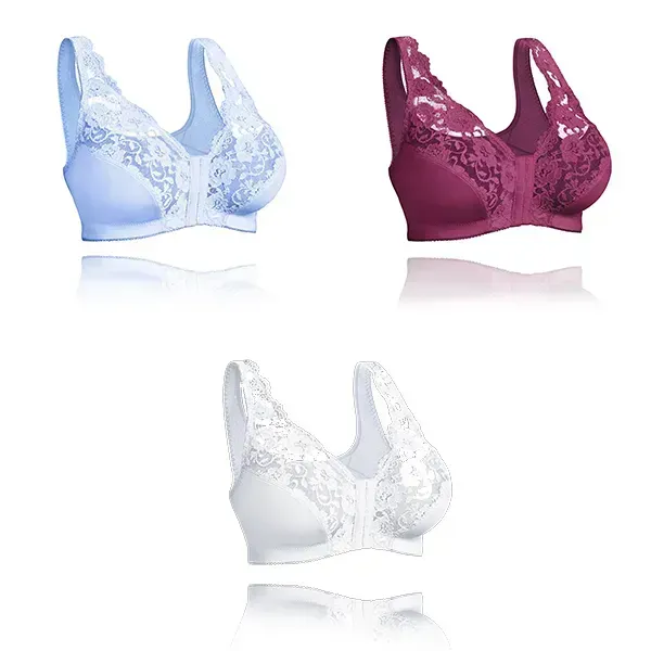 Front hooks, stretch-lace, super-lift, and posture correction �C ALL IN ONE BRA!