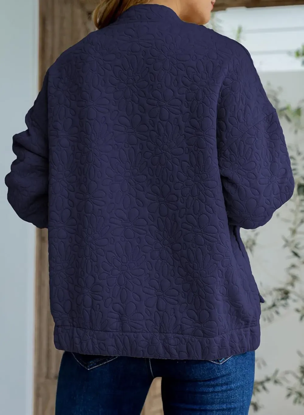 Jackets for Women Spring Fashion 2025 Cute Jacquard Coats Lightweight Zip Up Jackets Dressy Casual