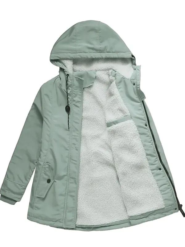 Women's Parka Street Fall Winter Puffer Jacket Coat Windproof Warm 3 in 1 Loose Casual Sports Jacket Long Sleeve Solid Color Zipper Purple Blushing Pink Waterpoof Daily Wear Down Parkas Lined