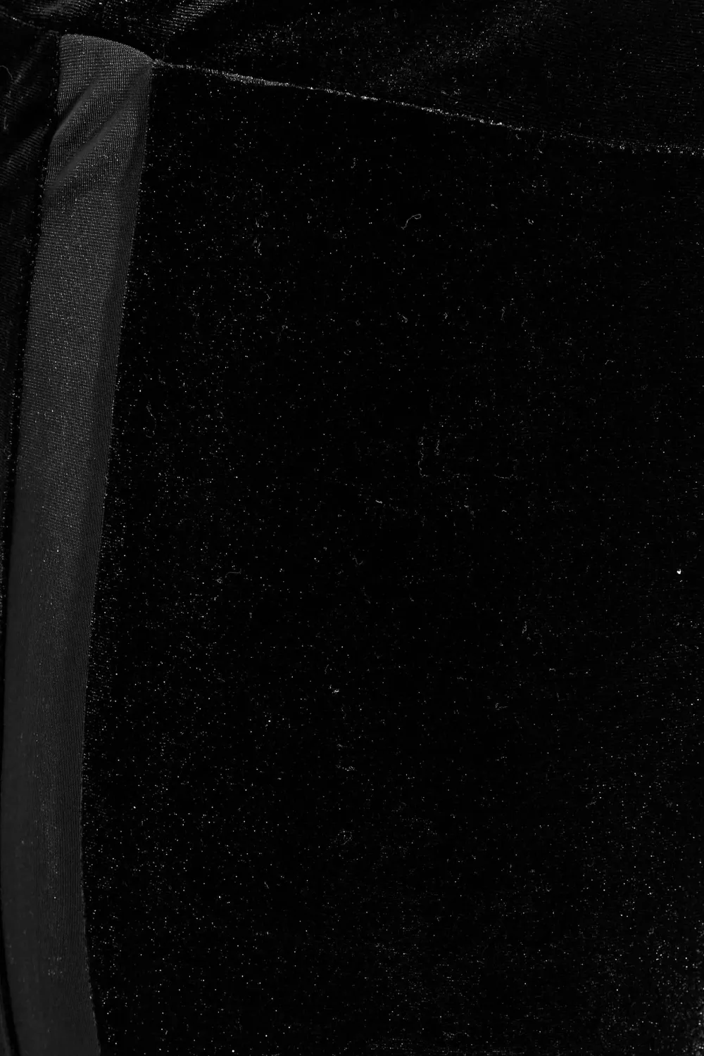 YOURS Curve Black Stretch Velvet Contrast Stripe Leggings