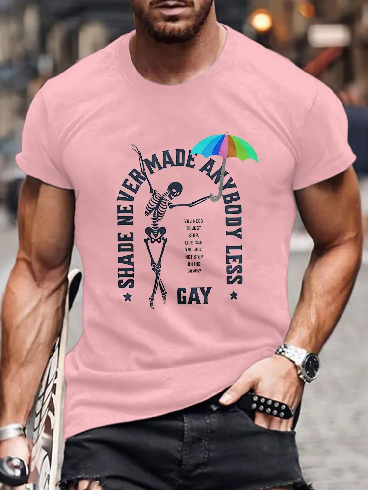 Men'S Round-Neck Short-Sleeved T-Shirt With Shade Never Made Anybody Less Prints