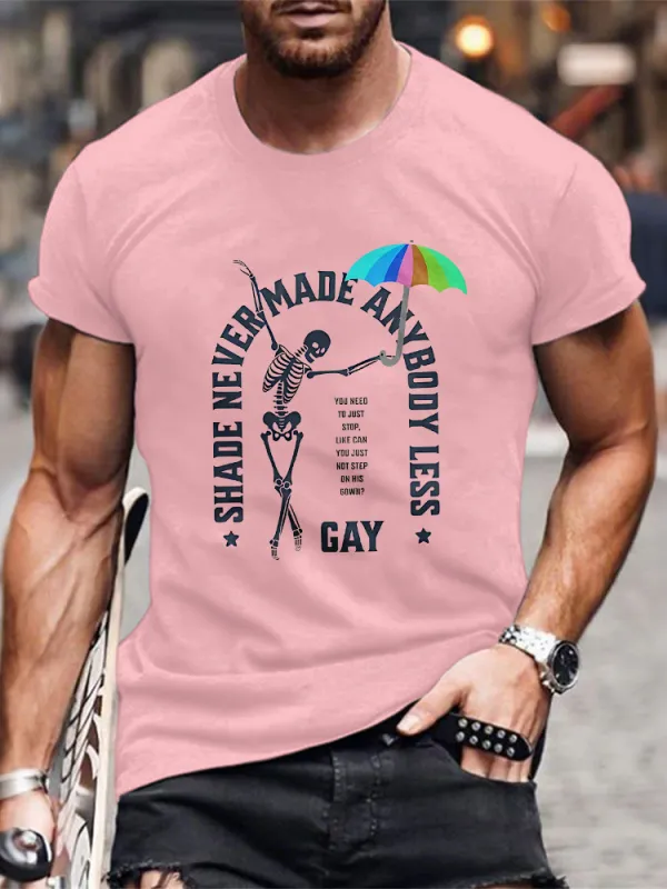 Men'S Round-Neck Short-Sleeved T-Shirt With Shade Never Made Anybody Less Prints