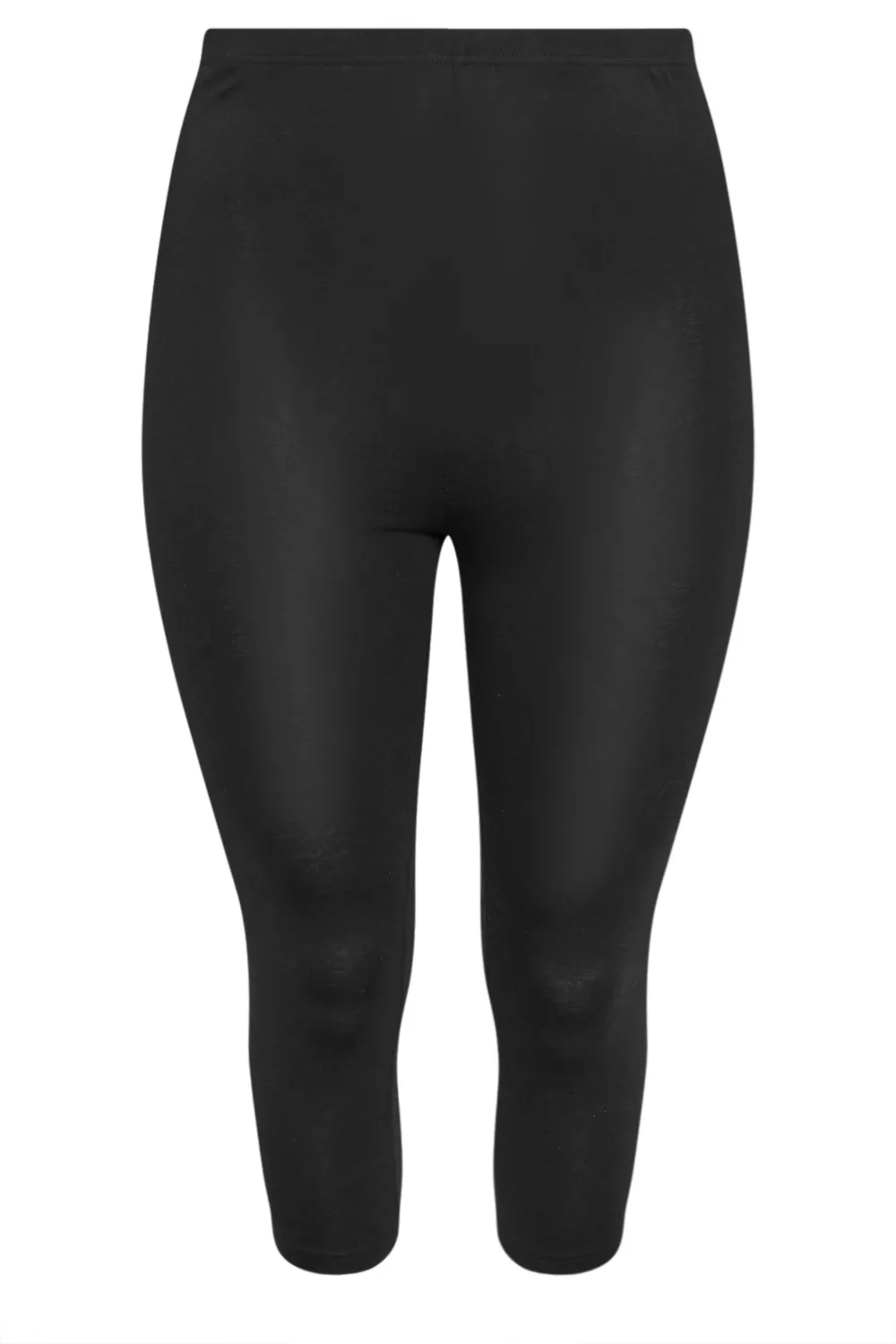 YOURS Curve 2 PACK Black & White Ditsy Floral Print Cropped Leggings