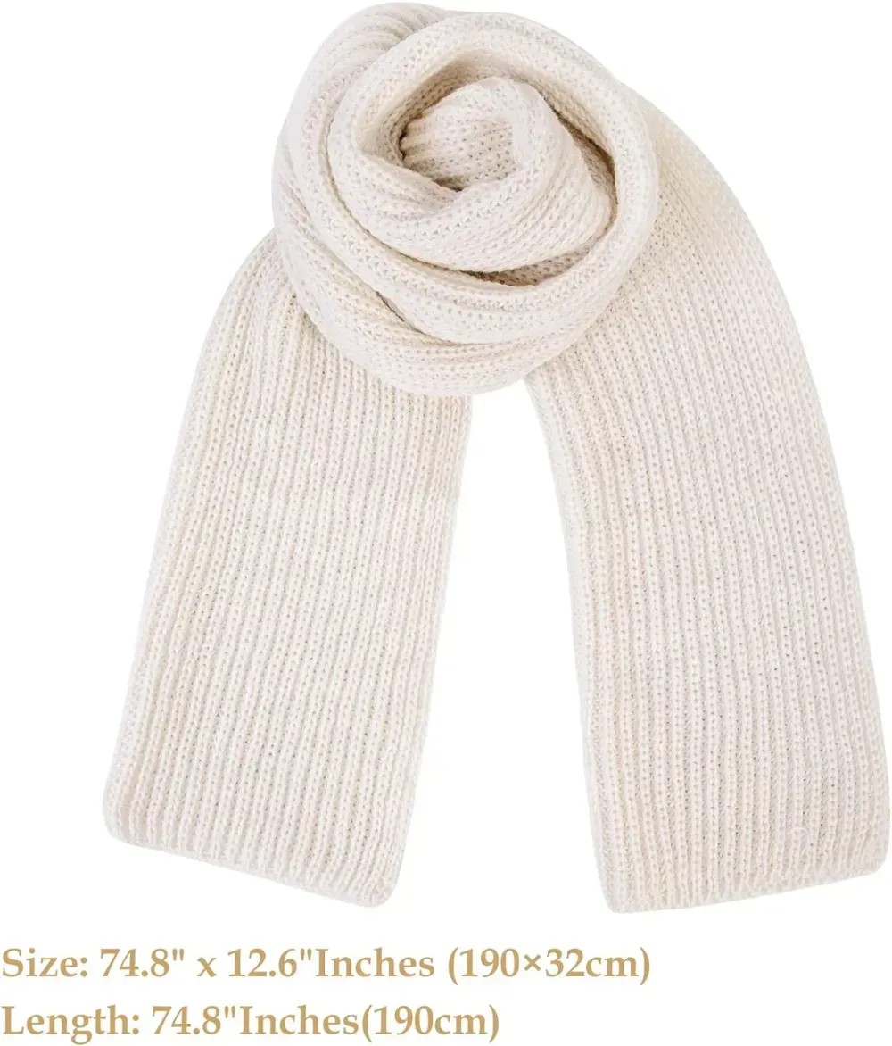 Women And Mens Winter Thick Cable Knit Wrap Chunky Long Warm Scarf