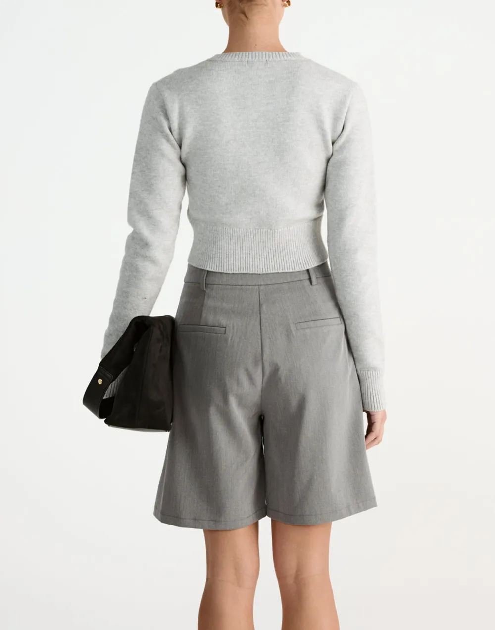 Minimalist High Waist Slim Wide Leg Short Style