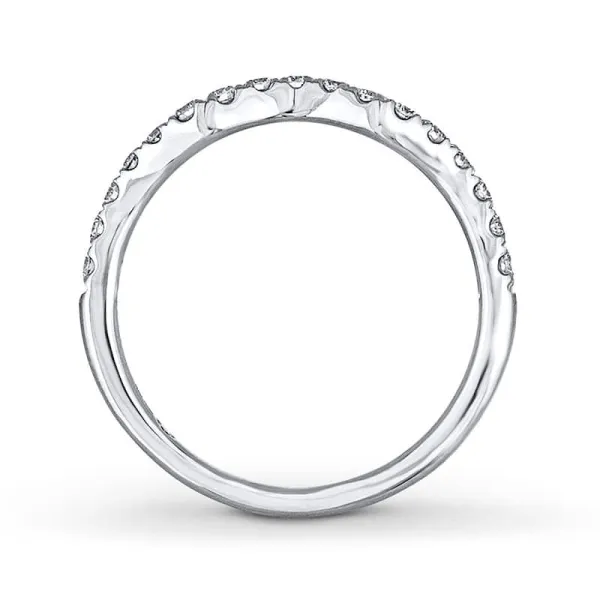 THE LEO Diamond Wedding Band 3/8 ct tw Round-cut 14K White Gold