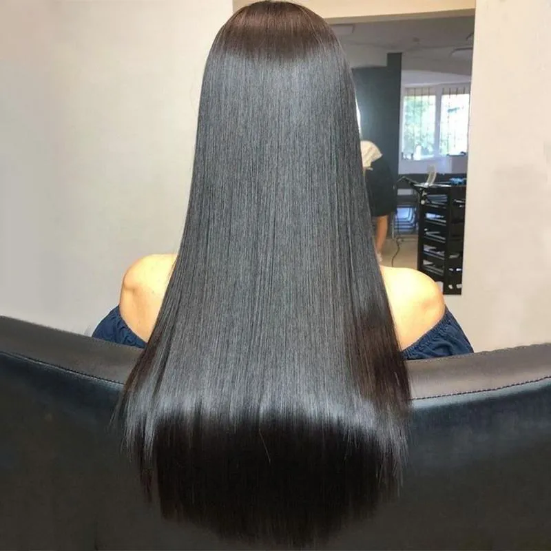 Super Double Drawn Bone Straight 13×6 Frontal Lace Wig Natural Raw Cuticle Aligned 250% Density