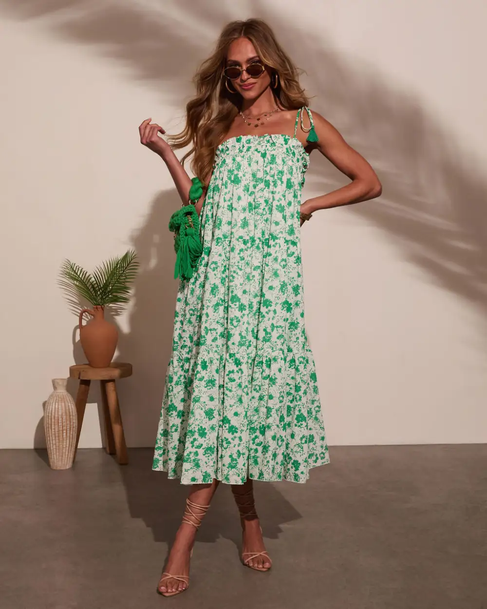 Seraphina Tiered Floral Midi Dress