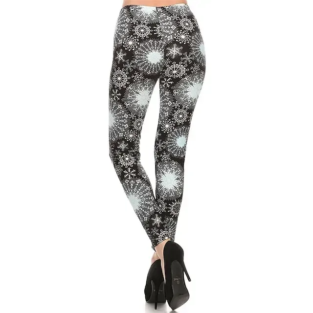 Santa Claus Leggings Jogger Pants Women's Christmas Christmas Christmas Eve Adults' Christmas New Year Eve Polyester Lycra Spandex Pants