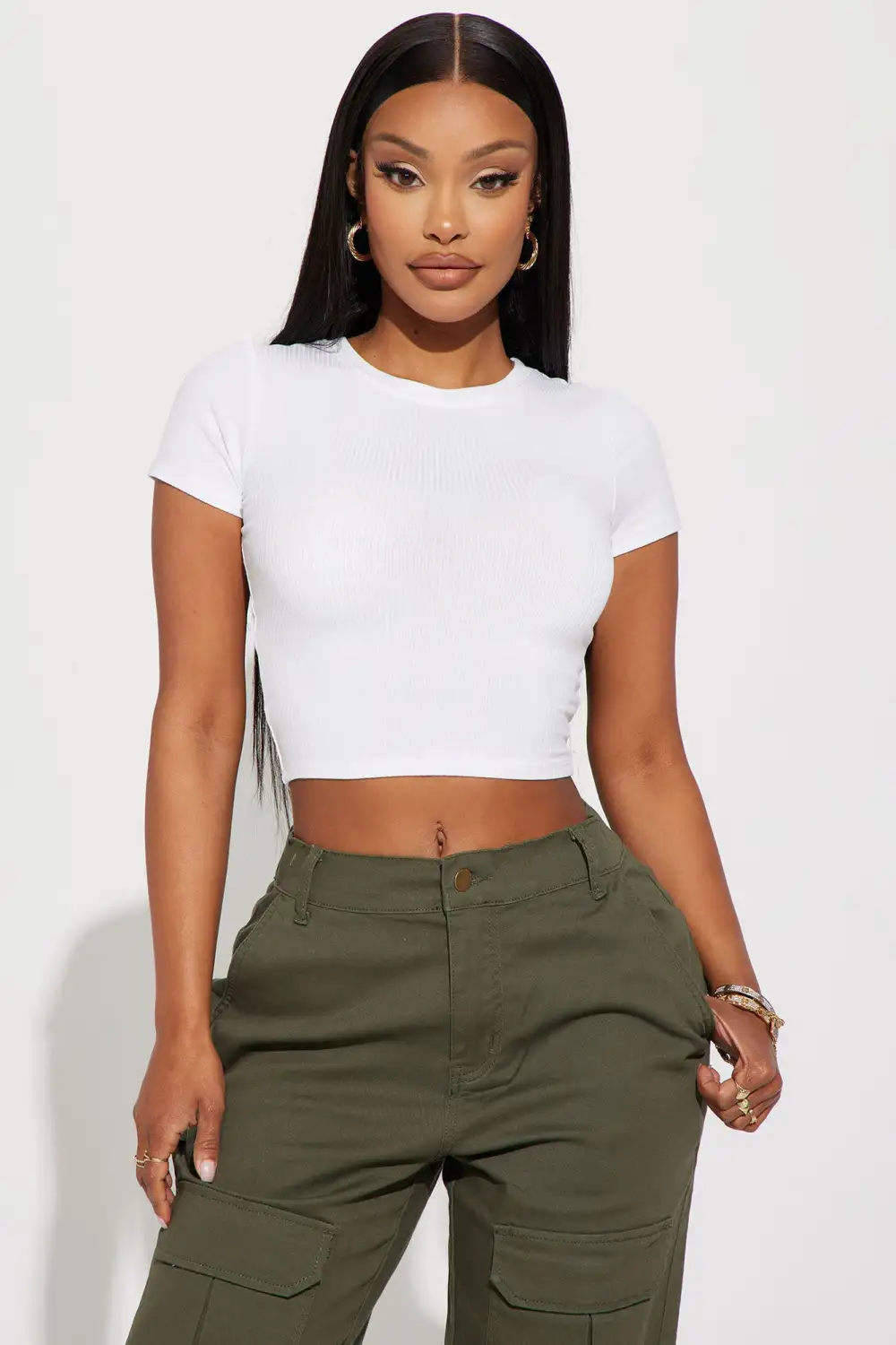 Serai Crew Neck Top - White