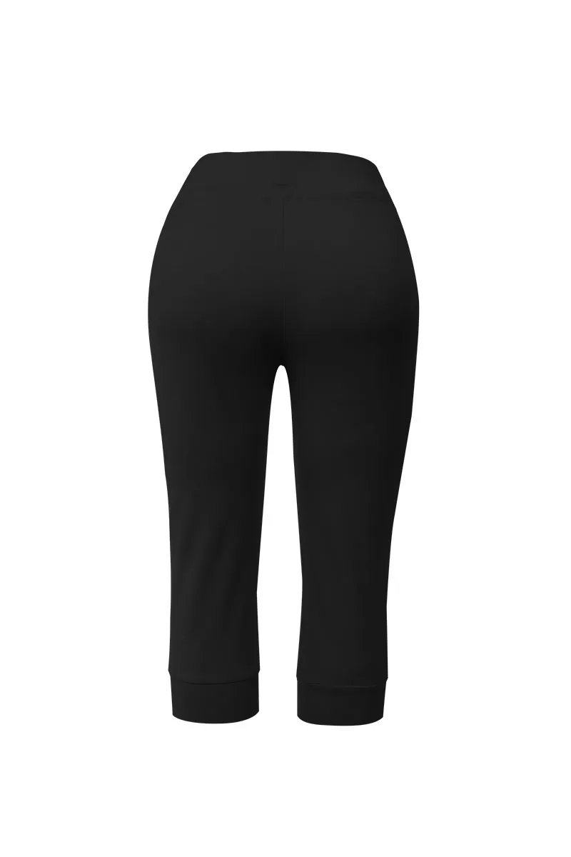 Letter & Heart Print Drawstring Capris Pants