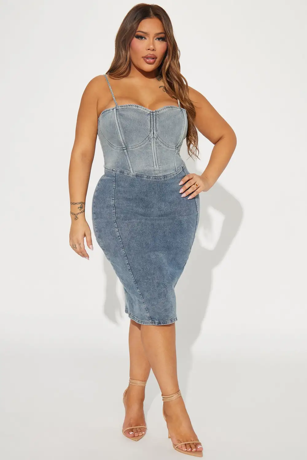 Rodeo Babe Denim Midi Dress - Blue