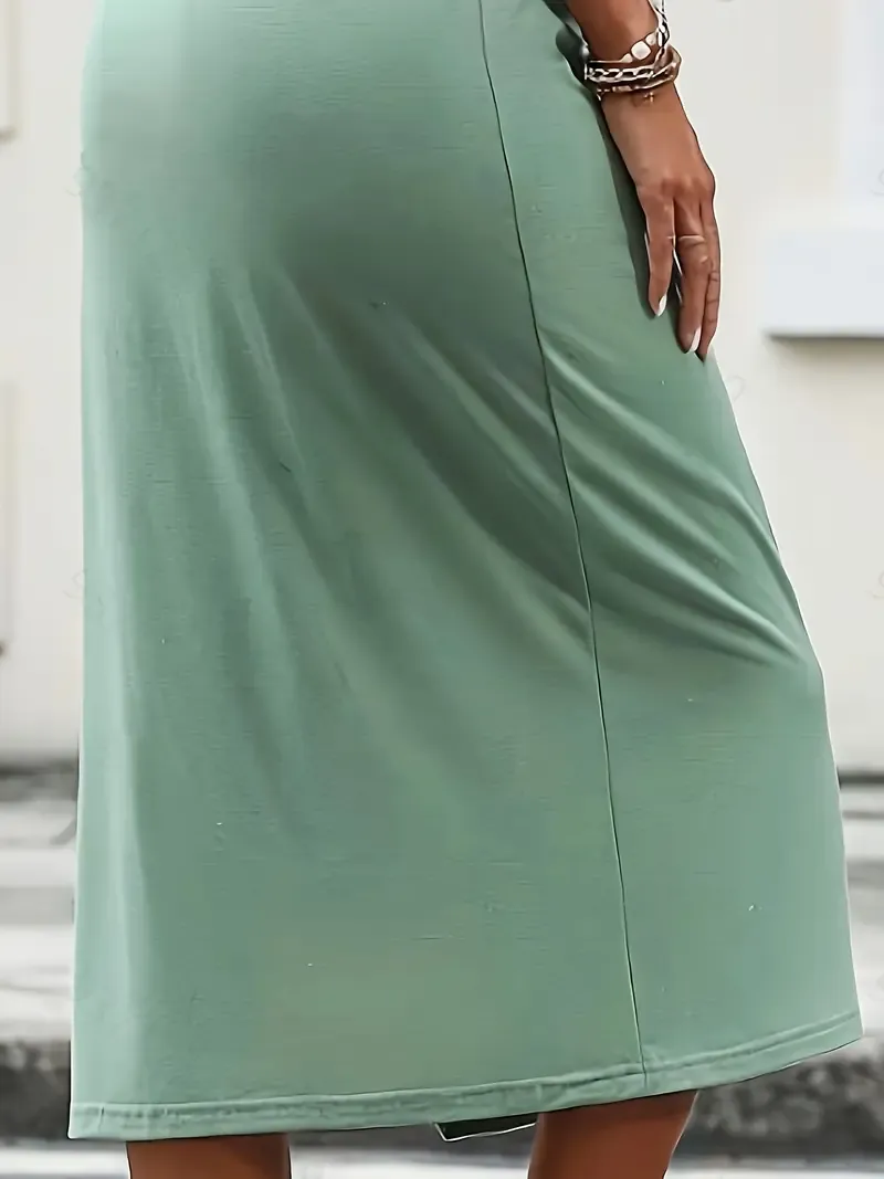 Women's Fitted Polyester Dress