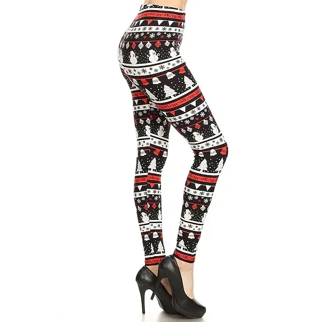 Santa Claus Leggings Jogger Pants Women's Christmas Christmas Christmas Eve Adults' Christmas New Year Eve Polyester Lycra Spandex Pants