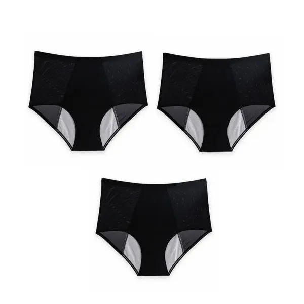 High Waist Leak Proof Ice Silk Panties Plus Size L-6XL