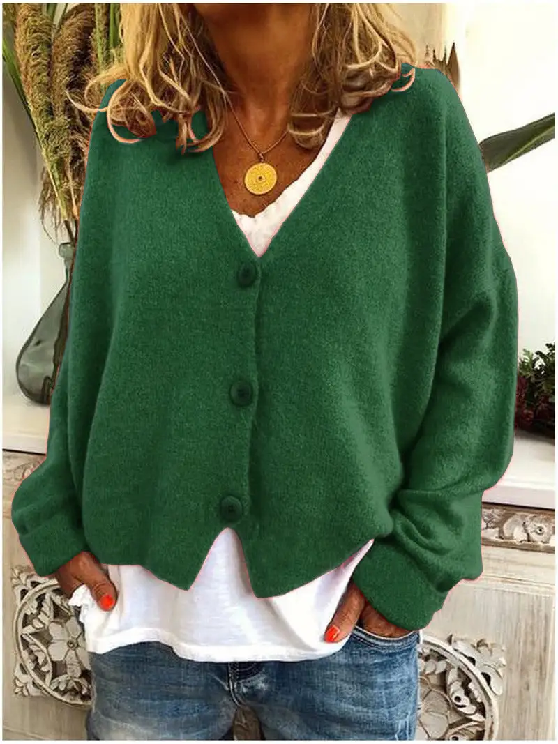 loose sweater knitted cardigan