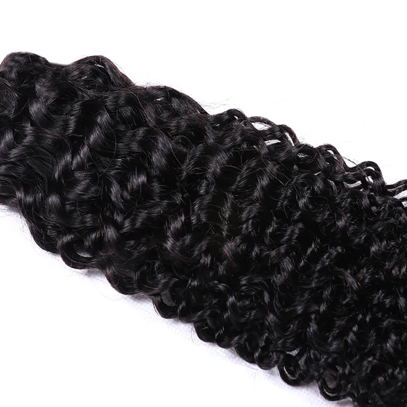 Sterly Hair Curly  Wave 3 Bundles with 13×4 Lace Frontal 100% Human Virgin Hair