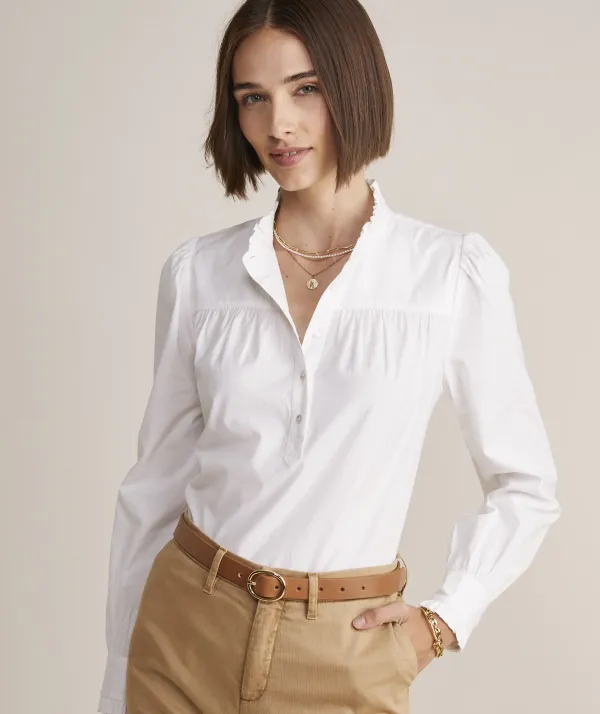 Poplin Ruffle Collar Popover