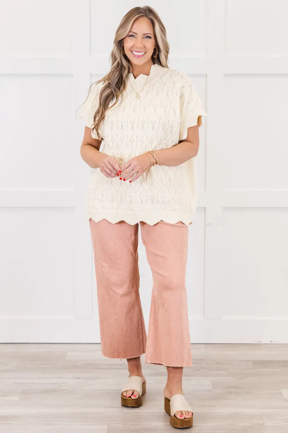 Cherry On Top Sweater, Cream