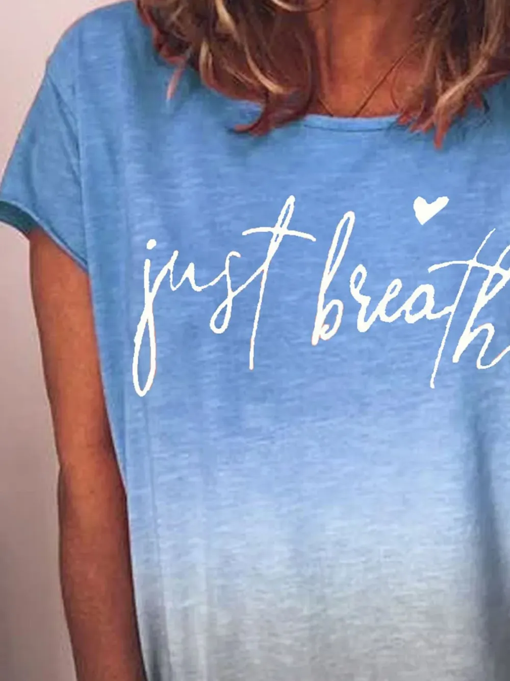 Letter Crew Neck Casual Shirts & Tops