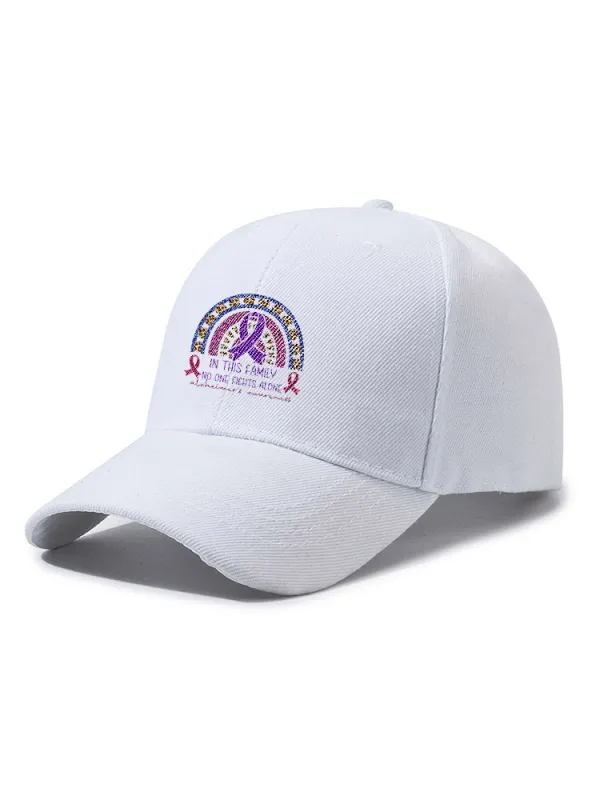 In This Family No One Lights Alone Alzheimer'S Awareness Baseball Cap