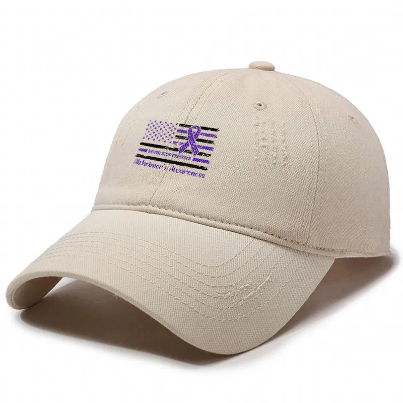 Never Stop Fighting Alzheimer'S Awareness Baseball Cap