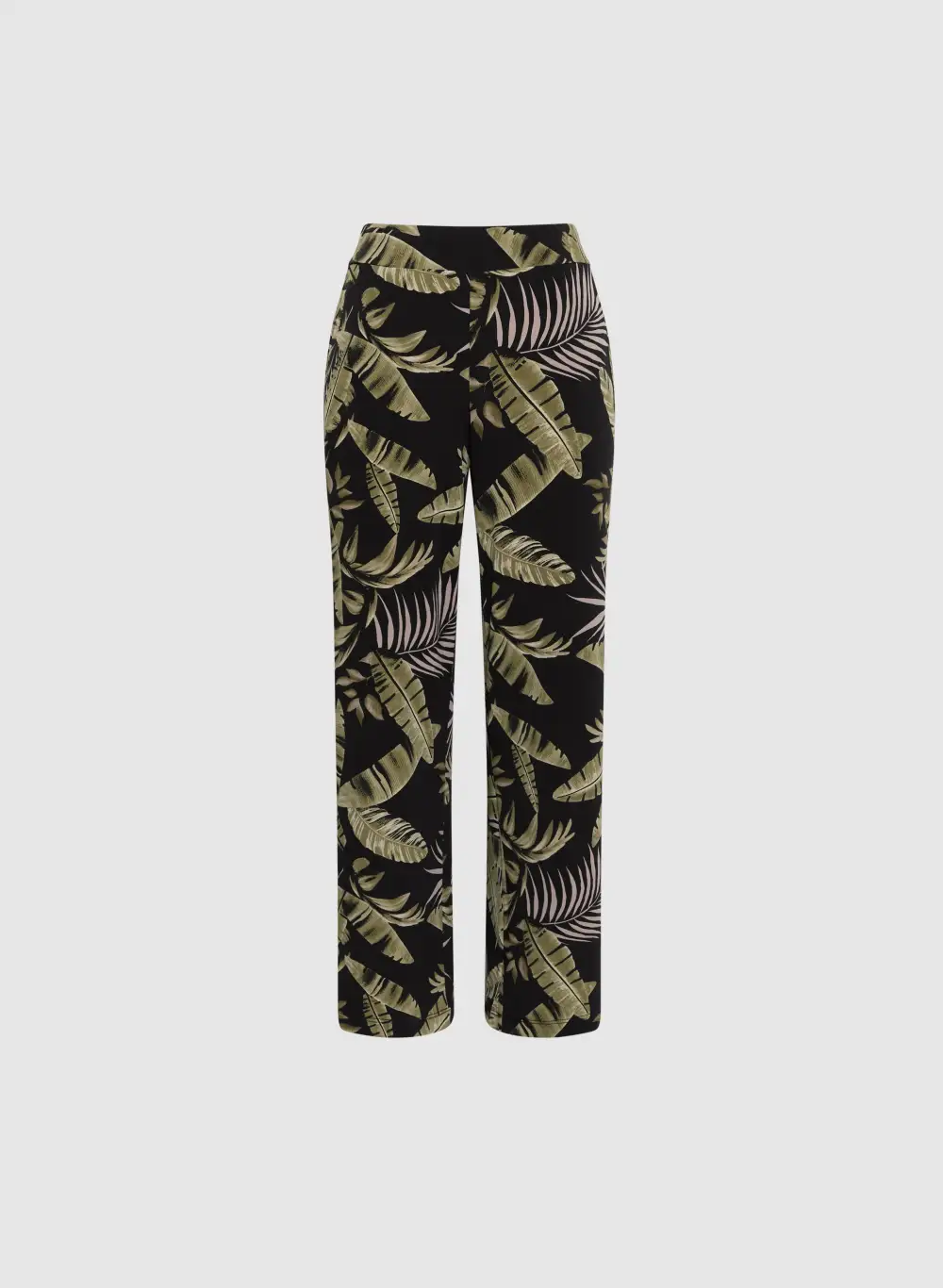 Pull-On Leaf Print Pants