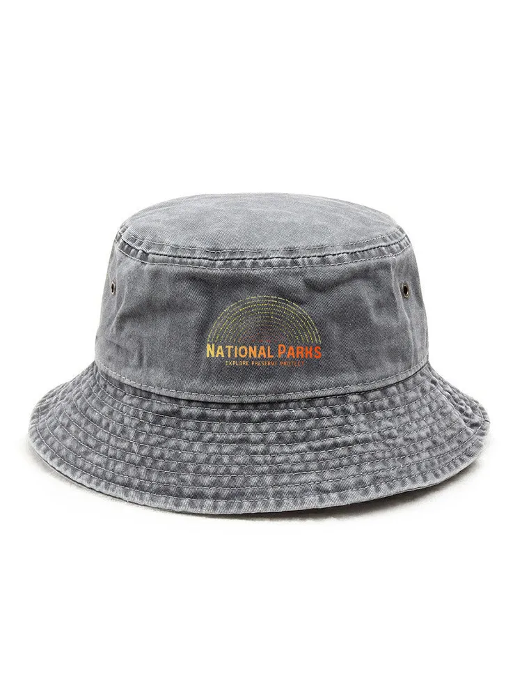 National Parks Explore Pressave Protect Printed Bucket Hat