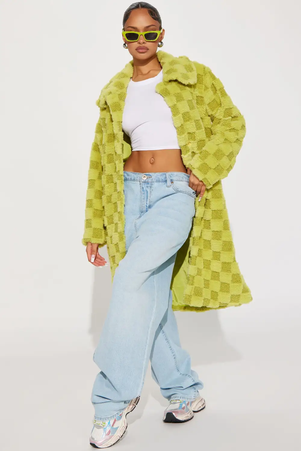 Master Of It All Faux Fur Coat - Green
