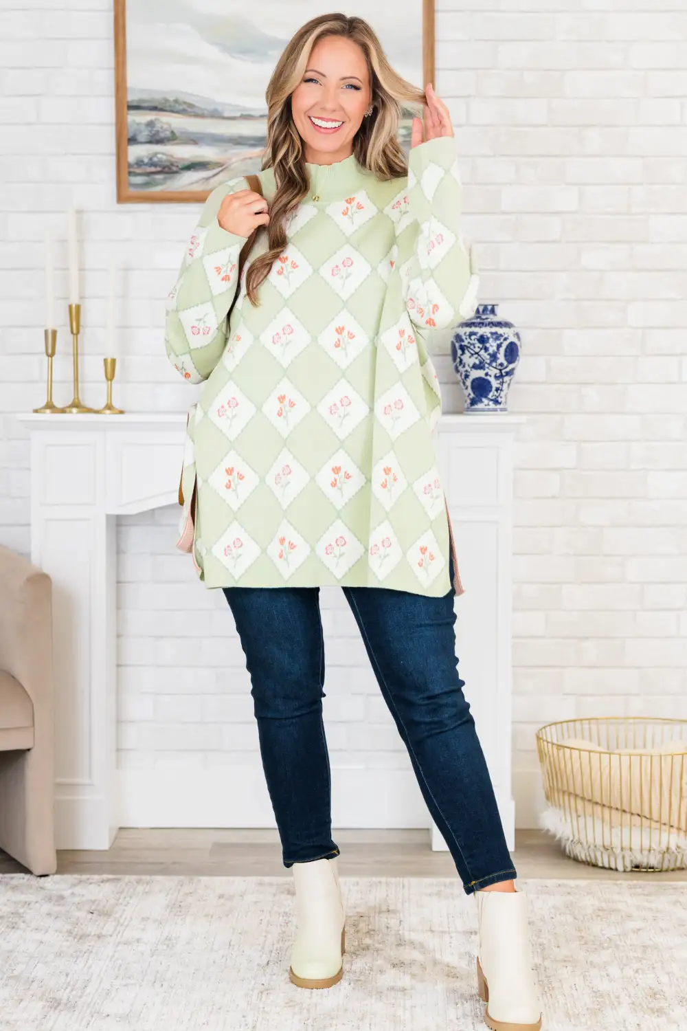 Taste Of Treasure Sweater, Sage