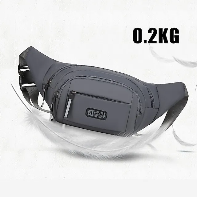 Women's Crossbody Bag Shoulder Bag Belt Bag Nylon Outdoor Shopping Holiday Zipper Large Capacity Waterproof Lightweight Solid Color Black Blue Green