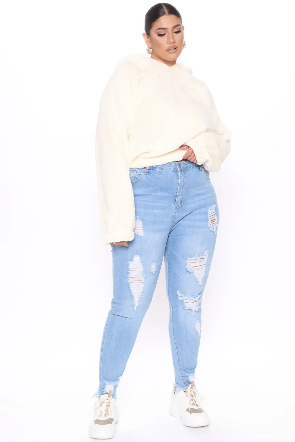 Your Favorite Teddy Bear Pullover Jacket - Ivory