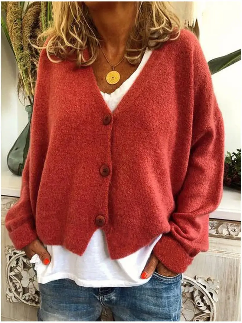 loose sweater knitted cardigan