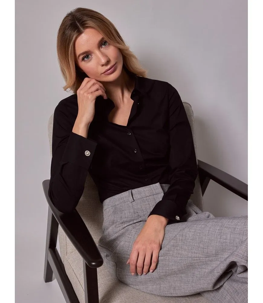 Fitted Cotton Stretch Shirt - Double Cuff