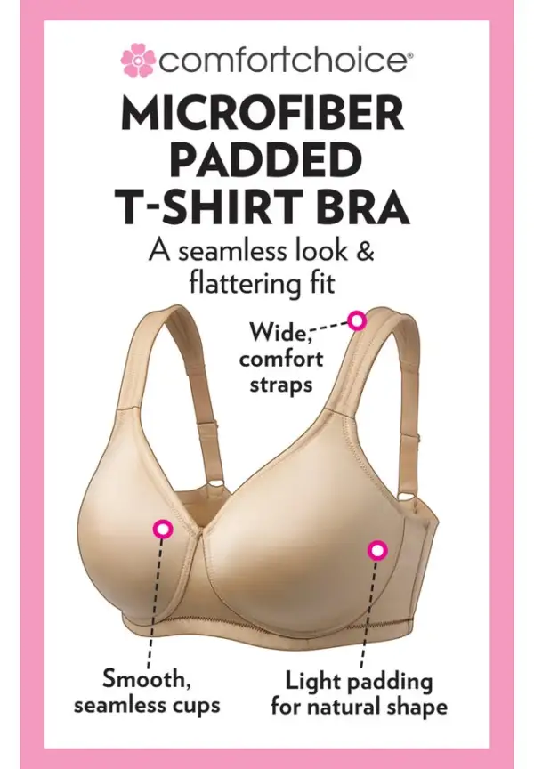 Microfiber Wireless Lightly Padded T-Shirt