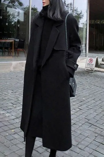 Hepburn Double Face Faux Woolen Coat