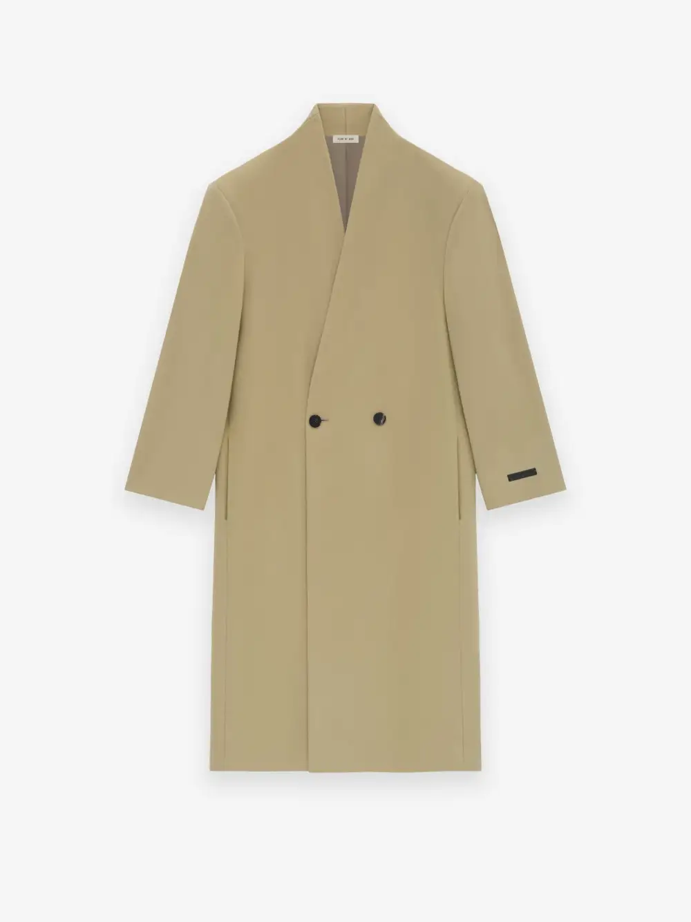 Melton Wool Lapelless Coat