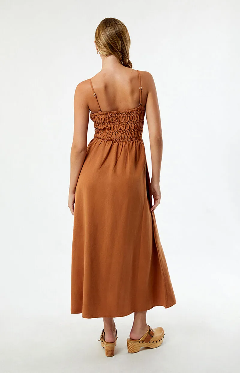 Rhythm Classic Shirred Midi Dress