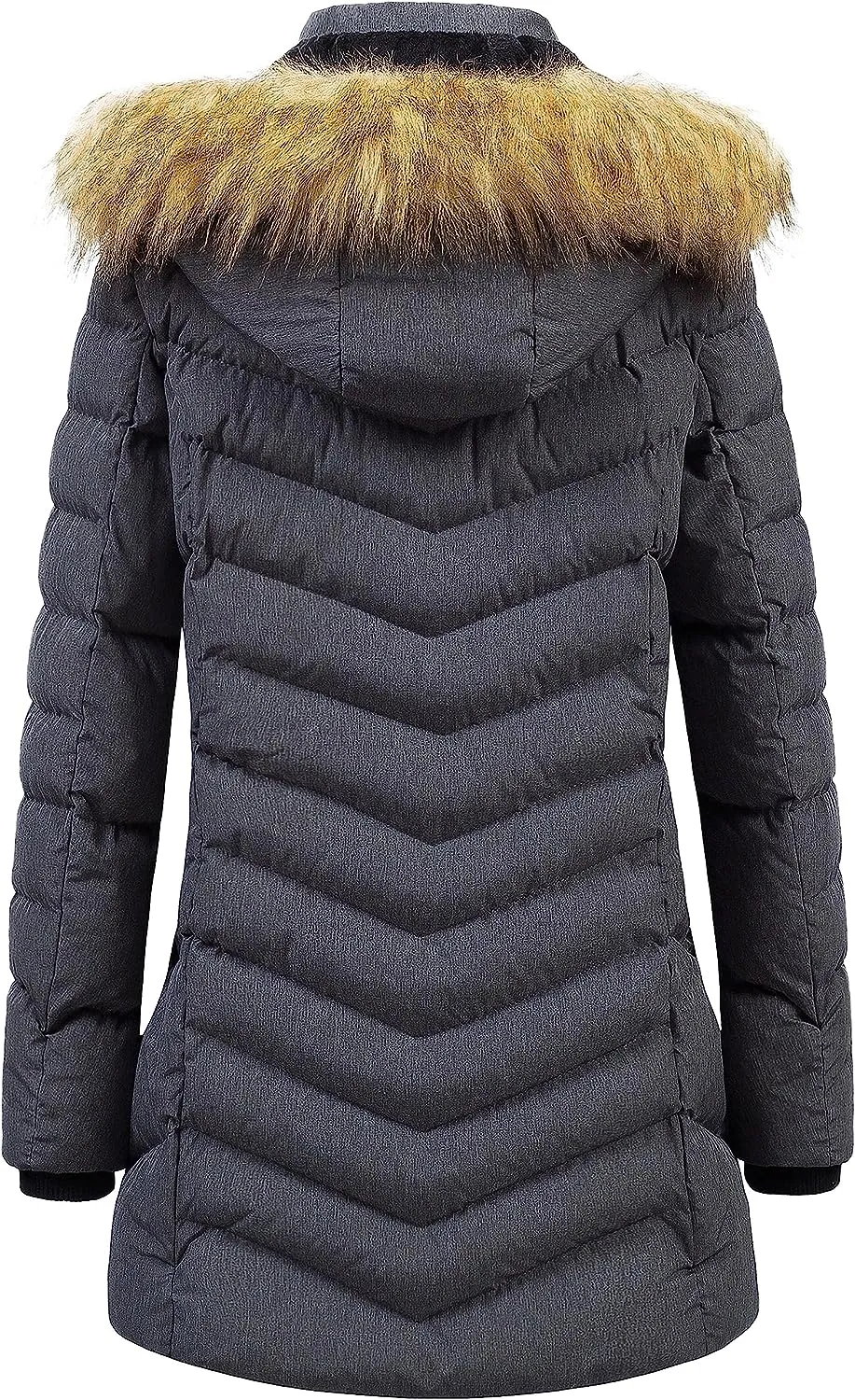 US Women's Winter Hooded Coat Waterproof Warm Long Puffer Jacket Parka