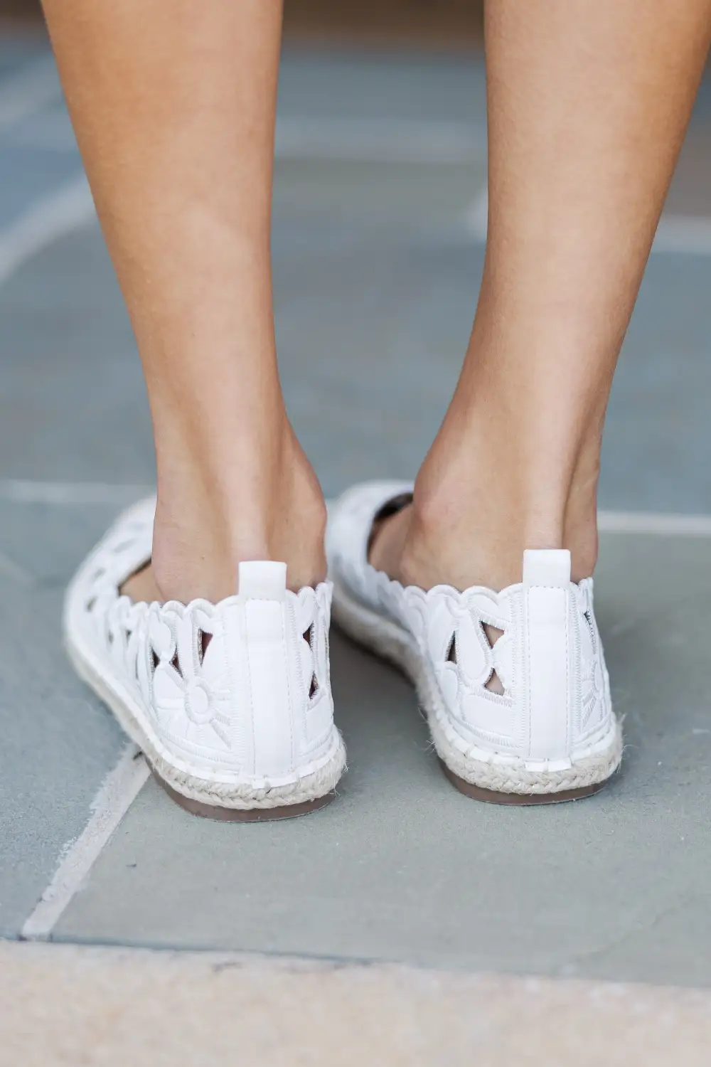 Cloud Breeze White Espadrille Flat