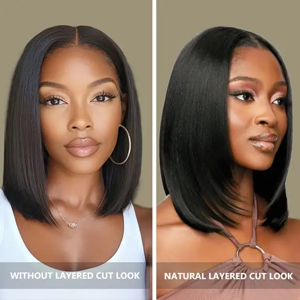 Sterly 13×6 HD Full Lace Short Straight Bob Wigs Human Hair