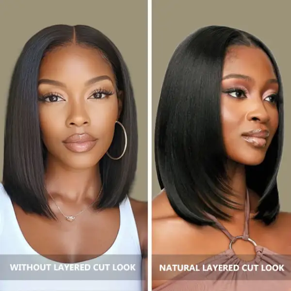 Sterly 13×6 HD Full Lace Short Straight Bob Wigs Human Hair