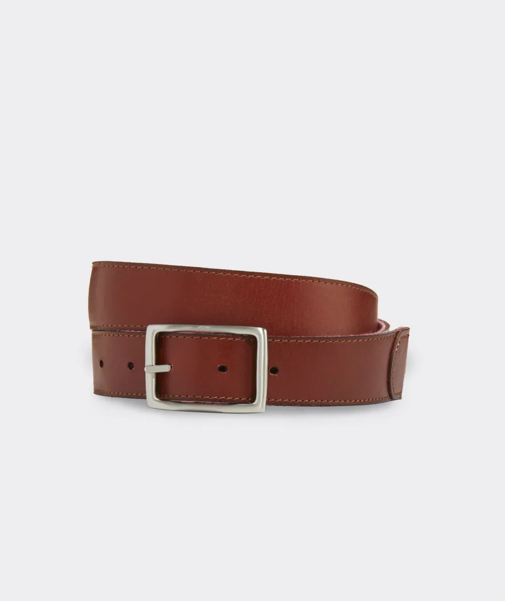 Leather & Webbing Reversible Belt