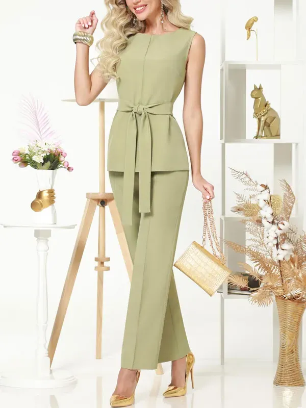 Sleeveless vest daily elegant temperament ladies suit