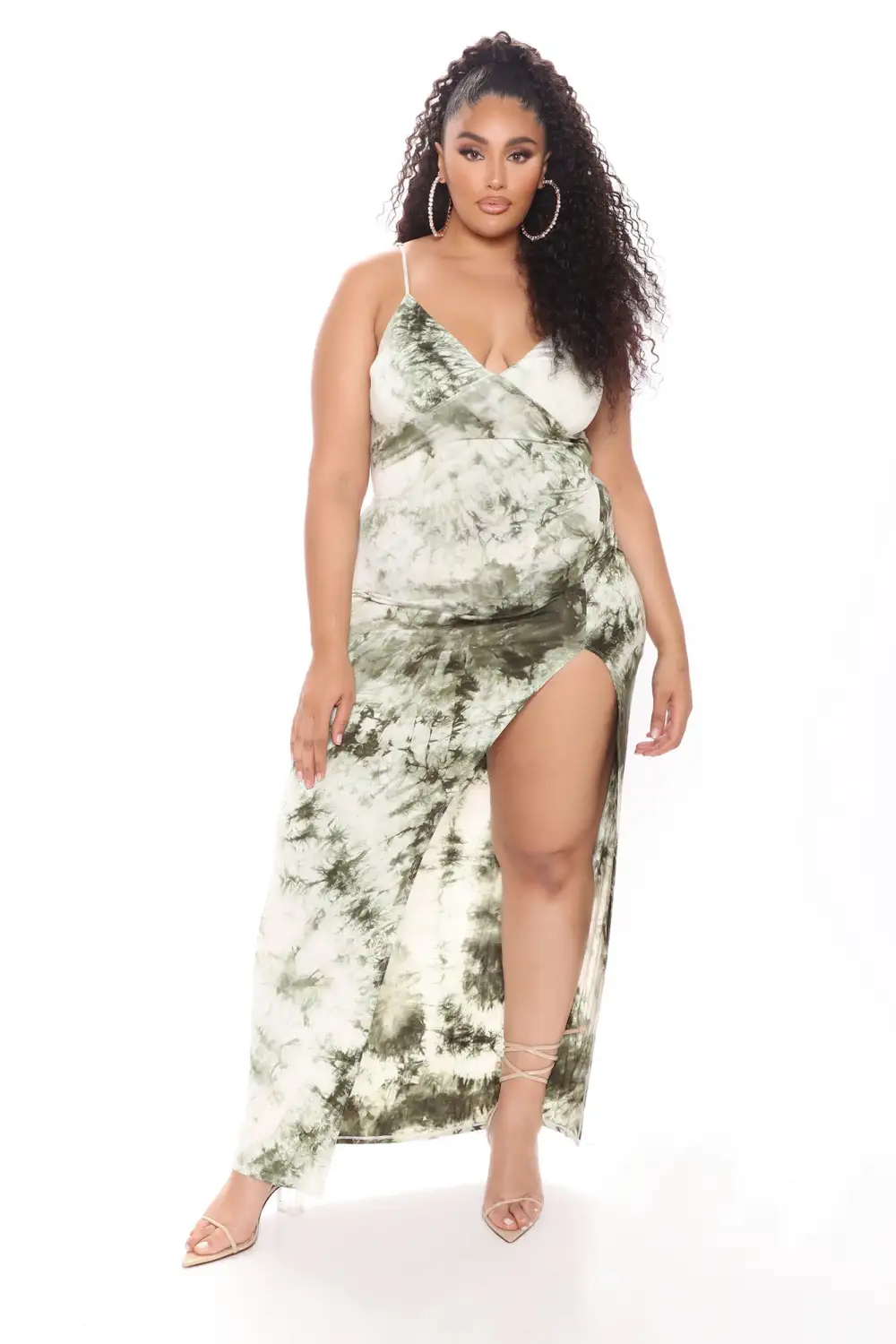 Dying For Your Love Tie Dye Maxi Dress - Olive